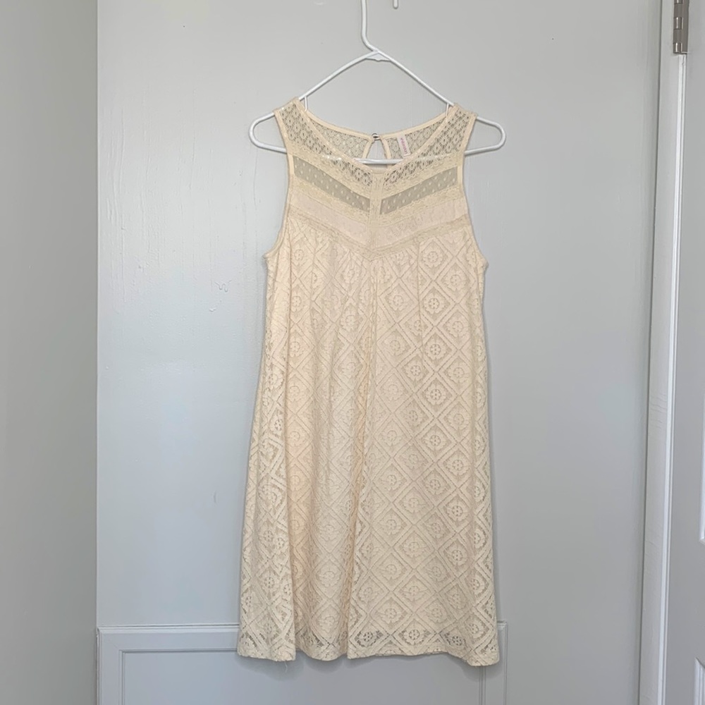 Exhilaration Off white Lace Dress
